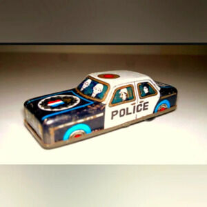 KANTO TOYS Tin Police Car. Made in Japan